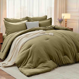 BAGOKIE 5/7 Pieces Bed in a Bag Comforter Set for All Season - 1 of 4