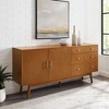 NicBex 69.25" Mid-Century Modern 2-Doors Sideboard,Minimalist Kitchen Storage Cabinets with 3 Drawers for Kitchen and Dining Room,Brown/Walnut - 4 of 4