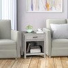 Farmhouse Square Nightstand, Bedside Table with Drawer - 2 of 4