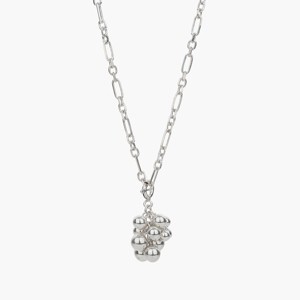Sterling Silver Isabelle Cluster Pendant Chain Necklace - 1 of 4