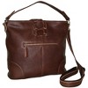 AmeriLeather Mandy Leather Handbag – Interwoven Center Design, Top Grain Cowhide, Spacious Compartments, 16.5" Classic Tote - 3 of 4
