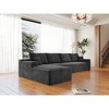 131.9"68.9" Plush Corduroy 4-Piece Modular Sectional Sofa with No Assembly Required and Comfortable Chaise Lounge - 2 of 4
