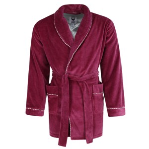 Ascentix Men's Velour Smoking Jacket with Satin Lining - 1 of 4