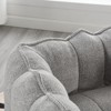 FURNIinspire Comfortable Square Lazy Sofa with Footstool, Soft Bean Bag Chair for living room, Cover Gaming, Reading, Gray, 38.58*31.5*23.23 - 3 of 4