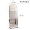 NicBex Arched Full Length Mirror for Bedroom,Floor Mounted Wall Mirror with Aluminum Alloy Metal Frame,Floor Mirror for Living Room - 3 of 4