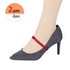 Allegra K Women's Anti-Slip Elastic Detachable Heels Shoe Ankle Strap Band 24.5cm/9.65" 2 Pairs - 4 of 4