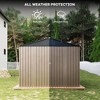 8 x 10 Ft Outdoor Storage Shed, Metal Garden Shed with Updated Frame Structure, Tool Sheds with Lockable Doors,Bike Storage Shed for Backyard Garden - 3 of 4