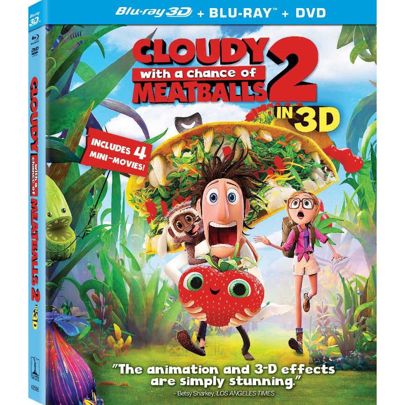 Cloudy With a Chance of Meatballs 2 (3D) (Blu-ray + DVD + Digital), 1 of 2