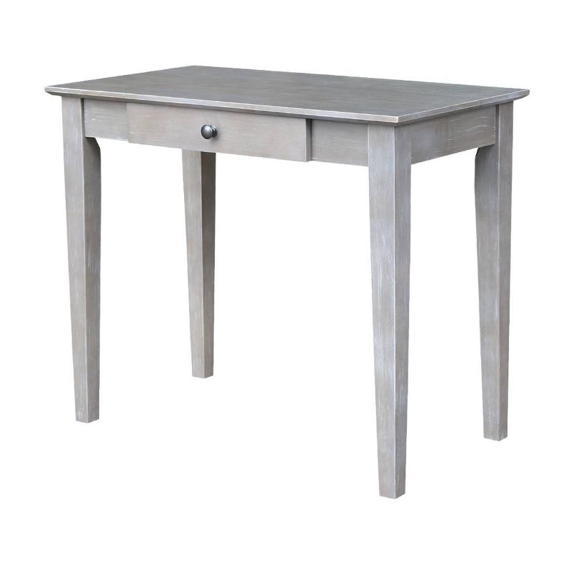 Small Desk with Drawer and Chair Washed Gray/Taupe - International Concepts, 4 of 13