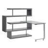 NicBex Home Office Desk L-Shape Morden Corner Desk with 2 Wheels, Open Storage Shelves Rotating Design Writing Desk for Office, Study - image 3 of 4