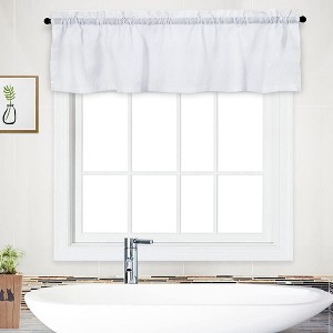 Waffle Weave Textured Solid Curtains for Bathroom Kitchen Cafe - 1 of 4