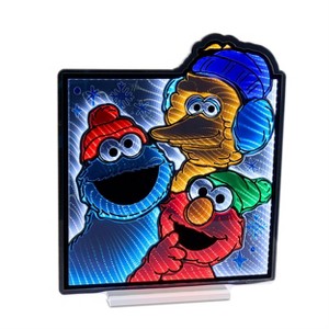 Winter Acrylic Plug-In Light Featuring Elmo and Friends 25" by Melrose - 1 of 3
