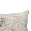 Tan Braided Accents 12X46 Hand Woven Filled Outdoor Pillow - Foreside Home & Garden - 4 of 4
