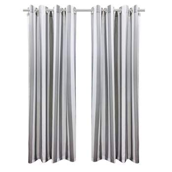 Set of 2 Bimini Striped Grommet Top Curtain Panels - Outdoor Décor