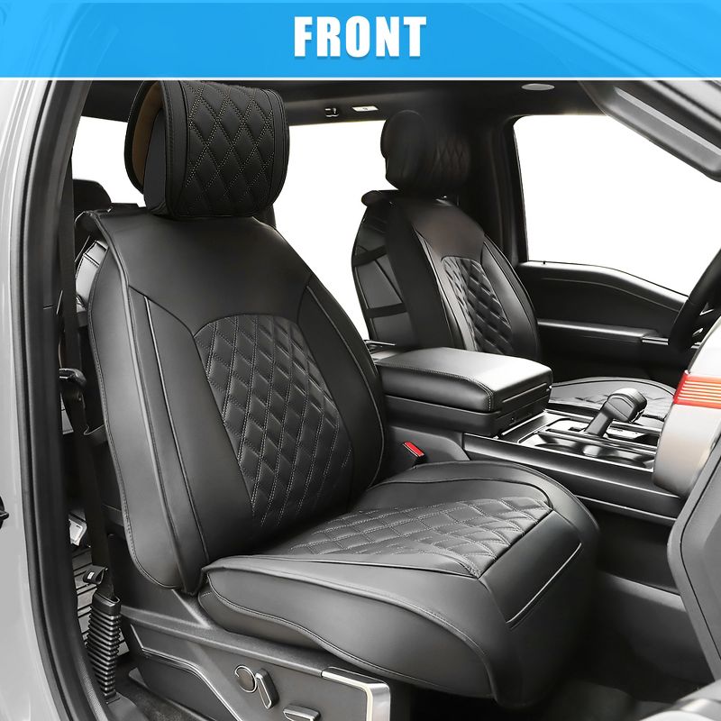 Unique Bargains Car Front Seat Covers Seat Protectors Pad for Toyota Tacoma 05-24 2 Pcs, 2 of 8