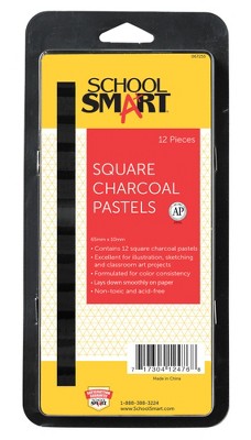 Compressed Charcoal, Square Vine Charcoal Sticks For Drawing, Pack