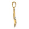 Black Bow Jewelry 14k Yellow Gold and White Rhodium Two Tone Polished Sailfish Pendant - 2 of 4