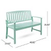Coolbibila-Patio Benches With Back And Arm, Garden Benches Constructed From Durable Acacia Wood, Modern Garden Bench Outdoor - 4 of 4