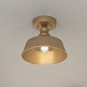 Urban Ambiance Luxury Modern Farmhouse Ceiling Light,  7''H x 10''W,  Brushed Brass Finish, ULB2202 - 1 of 4
