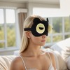 Soft Yellow Eyes Semicircle Eyes Sleep Mask Black 1 Pc - 2 of 4