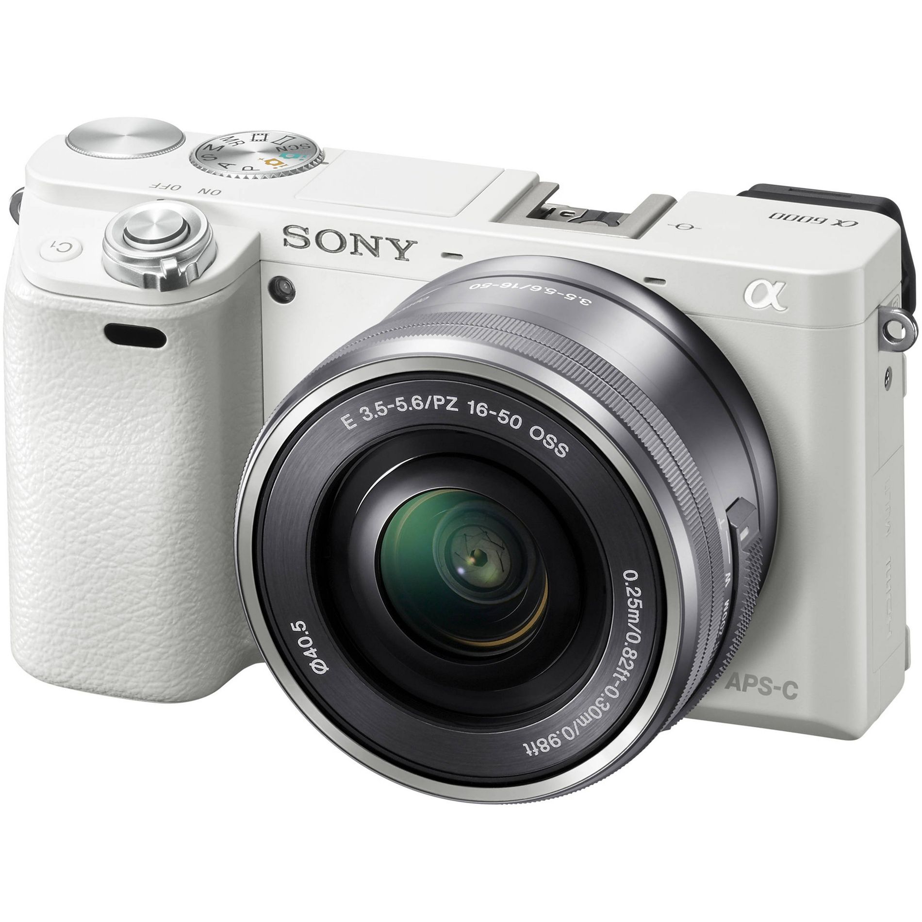 Sony Alpha a6000 Mirrorless Digital Camera with 16-50 mm Lens, 24 MP (White)