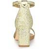 Allegra K Women's Glitter Square Toe Ankle Buckle Strap Chunky Heels Sandals - 3 of 4