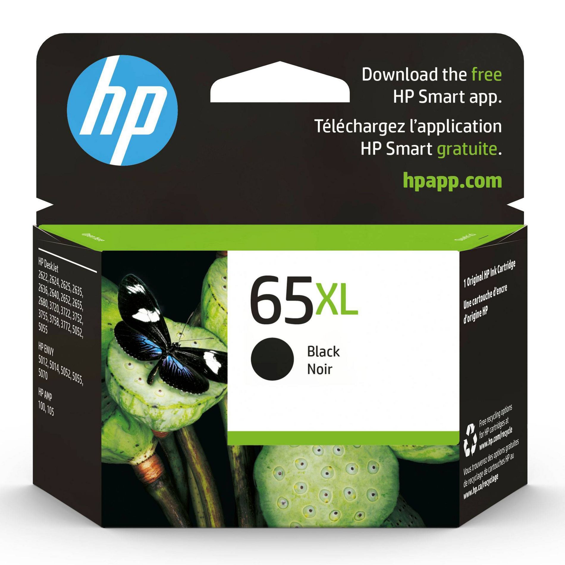 HP 65XL Original Single Ink Cartridge - Black (HEWN9K04AN): High Yield Printer Ink