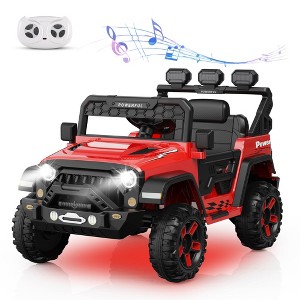 Jojoka 12V Kids Ride On Truck Car w/ Remote Control Drive Powerwheel for Toddler, LED, Bluetooth, 3 Speeds,Battery Powered Toy - 1 of 4