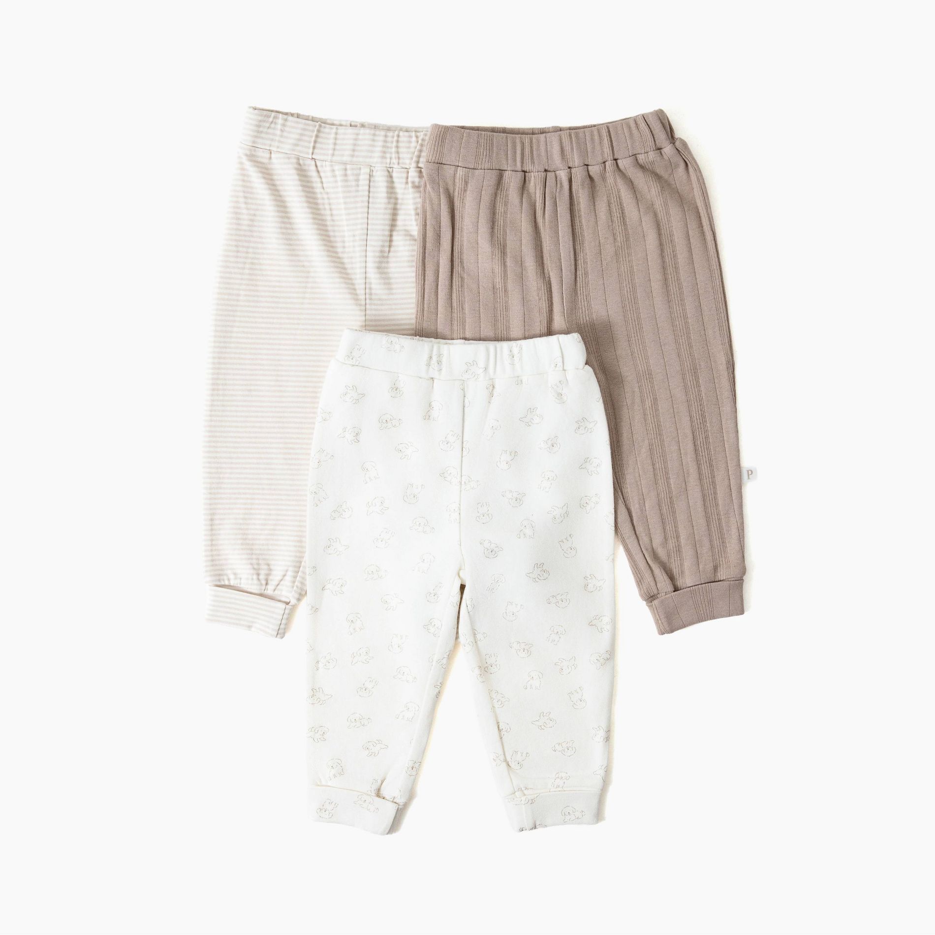 Picolette by Olivia Culpo Baby Oliver Dog Pants - Beige/Ivory