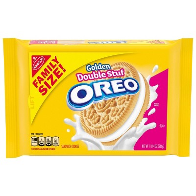 Oreo Golden Double Stuff Sandwich Cookies Family Size - 20oz