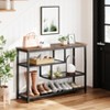 Vintage-Style Tempered Glass Console Table - 2 of 2