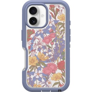 OtterBox Apple iPhone 16 Defender Series Pro XT Clear Case - Floral Purple - 1 of 4