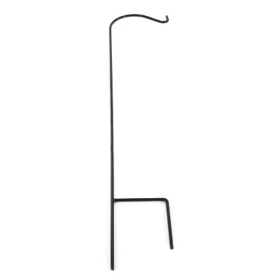 Ashman Black 65-Inch Steel Shepherd Hook for Outdoor Decor, 4 Pack