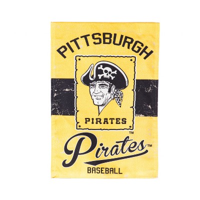 Evergreen Pittsburgh Pirates Vintage Linen Garden Flag