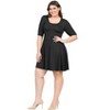 24seven Comfort Apparel Elbow Sleeve Plus Size Knee Length Dress - image 2 of 4