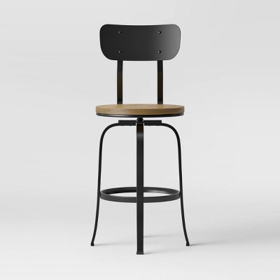 dakota backed adjustable barstool