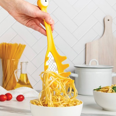 Yellow Monster Pasta Spoon and Grater with Silicone Handle