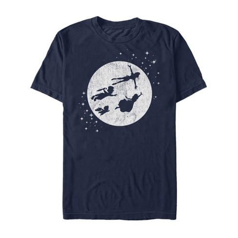 Men's Peter Pan Fly Silhouette T-shirt - Navy Blue - X Large : Target