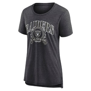 NFL Las Vegas Raiders Women's Heather Short Sleeve Tri-Blend T-Shirt - 1 of 3
