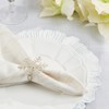 Saro Lifestyle Beaded Snowflake Napkin Ring (Set of 4), Silver - 3 of 3
