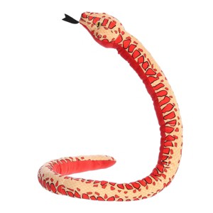 Aurora X-Large Kusheez Snake Playful Stuffed Animal Orange 51.5" - 1 of 4