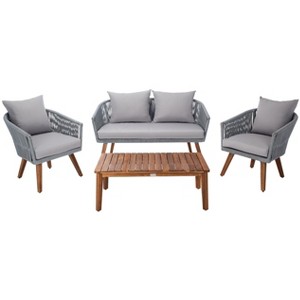 Velso 4 Pc Living Set - Indoor/Outdoor - PAT7072 - Safavieh - 1 of 4