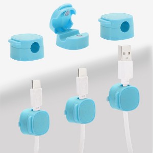 Unique Bargains Magnetic Adhesive Durable Cable Holder Clip for Office Desk Phone Wire 6 Pcs - 1 of 4
