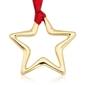 Gloria Duchin Modern Minimalist Star Gold Metal Christmas Tree Ornament - 1 of 4