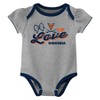 NCAA Virginia Cavaliers Infant Girls' 3pk Bodysuit - 3 of 4