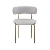 Meridian Furniture,Beacon Vegan Leather and Boucle Fabric Dining Chair, Set of 2 - 3 of 4