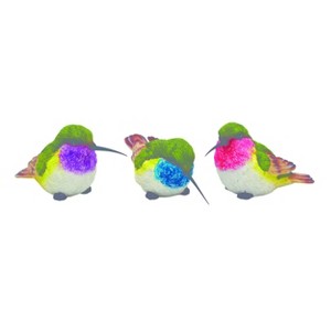 Transpac Medium Resin Hummingbird Figurines Set of 3 Home Decorations Spring - 1 of 3