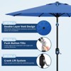 9' Outdoor Patio Umbrella, Outdoor Table Umbrella, Yard Umbrella, Market Umbrella with 8 Sturdy Ribs, Push Button Tilt and Crank - 3 of 4