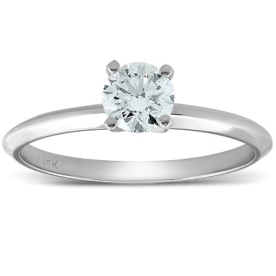 Pompeii3 0.35ct Round Diamond Engagement Solitaire Ring 14k white gold