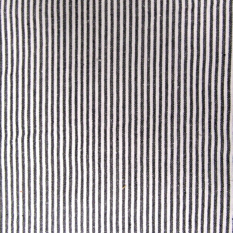 Tucker Ticking Stripe Button Fabric Shower Curtain - 72" x 72" - Elrene Home Fashions, 4 of 5
